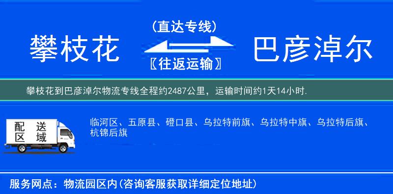 攀枝花到物流專線