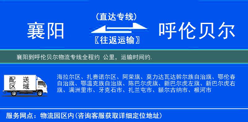 襄陽到物流專線